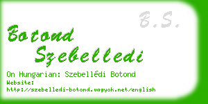 botond szebelledi business card